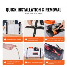 VEVOR ATV Spot pršilec 700x370x415 mm Bela