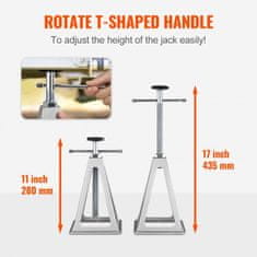 VEVOR Nastavljivi stabilizatorji za prikolice 279x432 cm srebrni