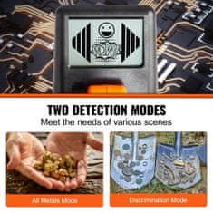 VEVOR Metal Detector TS26 62x202x92 cm Nastavljiv LCD zaslon Vodoodporen Otroški