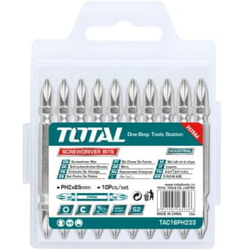 Total One-Stop Tools 10-delni set nastavkov za izvijač 65mm /IND (TAC16PH233)