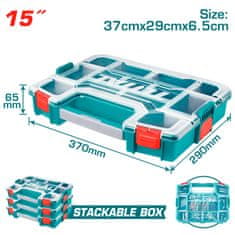 Total One-Stop Tools Plastični organizator za vijake 370x290x65mm (TPBX1151)