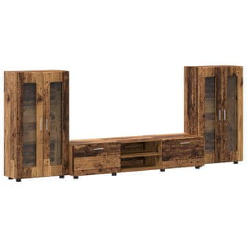 Vidaxl Komplet TV omaric z vrati FLORIN 3 pcs Star les Konstruiran les