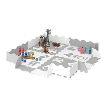 Northix Puzzle podloga s simboli - 4 kosov, nestrupena pena, dvignjen rob, varna in ustvarjalna