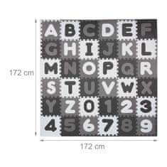 Northix Puzzle podloga z ABC in številkami - 36 kosov, mehka pena, izobraževalna in varna