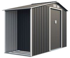 Rojaplast Luke A vrtna hiška, 195×278×127 cm, siva