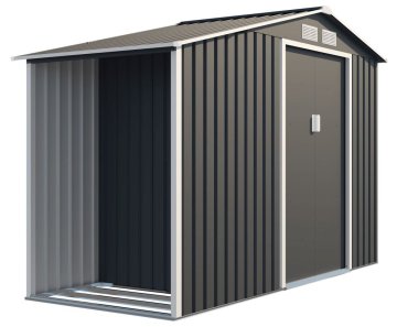 Rojaplast Luke A vrtna hiška, 195×278×127 cm, siva