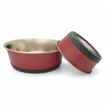 Skleda iz nerjavečega jekla, težka silikonska plošča 0,9 l