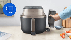 Philips NA547/07 cvrtnik s paro, 7,2 L, 2000 W, črn