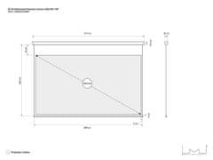 Multibrackets 16:9 motorizirano projekcijsko platno 300 × 168 cm (135ʺ)