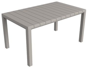 TOOMAX Šedá DAVIDE zunanji plastični vrtni miza 147x74x88 cm