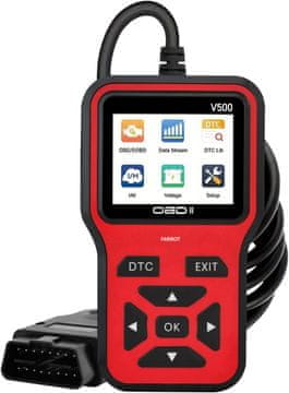 BergMont Diagnostični vmesnik V500 skener OBD2 ,Tester napak, Brisanje napak, za osebne avtomobile