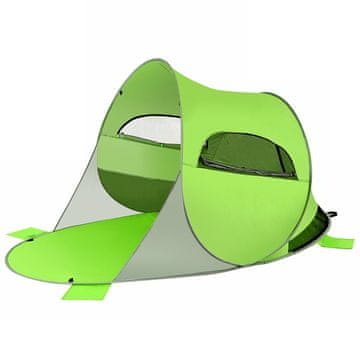 Northix Velik samodejni pop-up šotor za plažo, 3–4 osebe, zelena