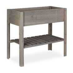 Northix Dvignjena postelja Wood Grey, moderna siva barva, 80 x 40 x 75 cm, 60 litrov