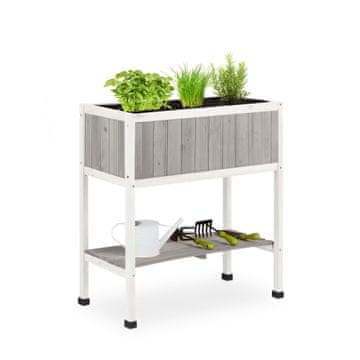 Northix Dvignjeno leseno korito za rastline z odstranljivo podlogo, za teraso in balkon