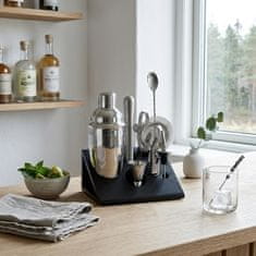 StarDeco Set mešalnik za koktajl - cocktail Shaker750 ml s podstavkom / 8 kos / inox, les