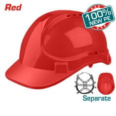 Total One-Stop Tools Varnostna čelada Rdeča /330g/HDPE (TSP2611)