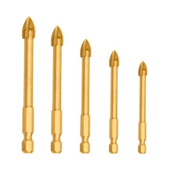 Total One-Stop Tools 5-delni set HEX svedrov za steklo / INDUSTRIAL (TACSD7256)