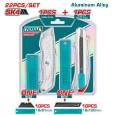 Total One-Stop Tools 22-delni set skalpel 18x100mm / 61x19mm (THT515226)