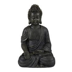 Northix Figura sedečega Bude 30 cm poliresin odporna na vremenske vplive