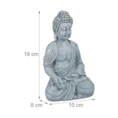 Northix Figura sedečega Bude 18 cm vodoodporna poliresin dekoracija