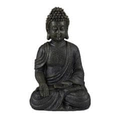 Northix Figura sedečega Bude 18 cm vodoodporna poliresin dekoracija