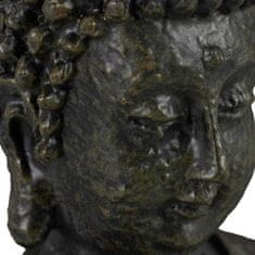 Northix Figura sedečega Bude 18 cm vodoodporna poliresin dekoracija