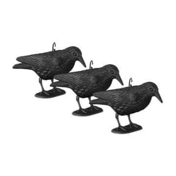 Northix Scarecrow Crow Set 3 – Strašilo za vrt in balkon