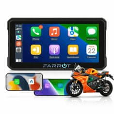 Farrot Motorni zaslon 6 palcev CarPlay Android Auto GPS M590, Bluetooth, WiFi, vodoodporen IPX8