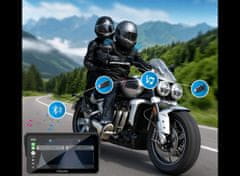 Farrot Motorni zaslon 6 palcev CarPlay Android Auto GPS M590, Bluetooth, WiFi, vodoodporen IPX8