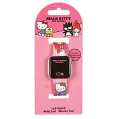 HELLO KITTY Hello Kitty and Friends Roza digitalna ura, LED-ura za zapestje za dekleta, z datumom in uro