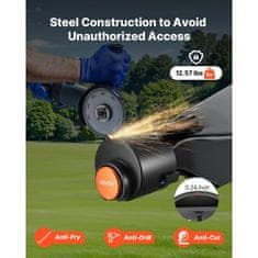 VEVOR Varnostna ključavnica za prikolico ustreza 506x586 mm krogličnim priključkom težka izvedba srebrna