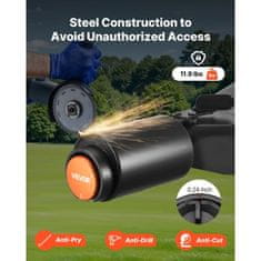 VEVOR Varnostna ključavnica za prikolico ustreza priključkom 506x586 mm močna proti kraji srebrna