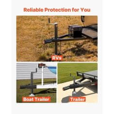 VEVOR Varnostna ključavnica za prikolico ustreza priključkom 506x586 mm močna proti kraji srebrna