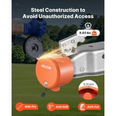 VEVOR Varnostna ključavnica za prikolico ustreza priključkom 475x506x586 mm težka izvedba