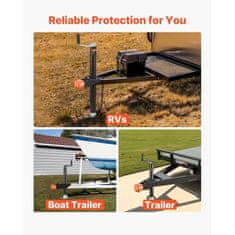 VEVOR Varnostna ključavnica za prikolico ustreza priključkom 475x506x586 mm težka izvedba