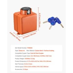 VEVOR Varnostna ključavnica za priklopnik ustreza 506x586 mm odporna proti rji protivlomna zaščita