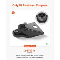 VEVOR Varnostna ključavnica za prikolico ustreza 586 mm priključkom 142x175 mm močna proti kraji