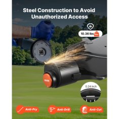 VEVOR Varnostna ključavnica za prikolico ustreza 586 mm priključkom 142x175 mm močna proti kraji