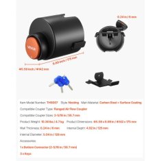 VEVOR Varnostna ključavnica za prikolico ustreza 586 mm priključkom 142x175 mm močna proti kraji