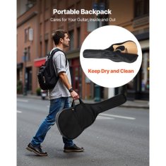 VEVOR Akustična kitara z izrezom začetni komplet 1030x398x120 mm naravna