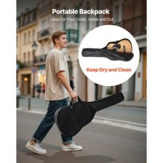 VEVOR Akustična kitara Dreadnought začetni komplet 99x36.6x9.5 cm naravna