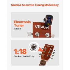 VEVOR Akustična kitara Dreadnought začetni komplet 1030x398x120 mm Sunburst