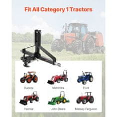 VEVOR Adapter za vlečno kljuko S-04 66x165x45 cm Črna