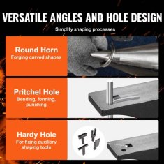 VEVOR Anvil Enoročni ročaj 443x203x206 mm 299 kg
