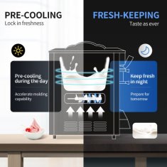 VEVOR Aparat za sladoled BJH288SR2JB-Y 745x54x86 cm srebrn