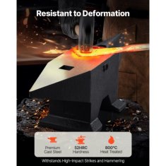 VEVOR Anvil Enoročni ročaj 655x185x200 mm 60 kg