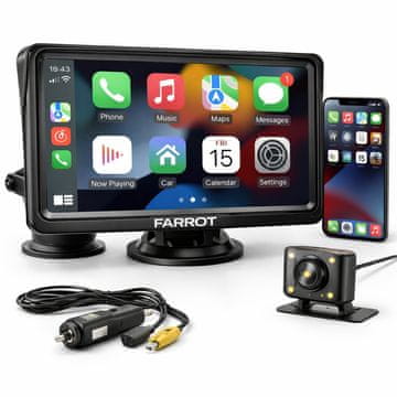 Farrot Motorcycle display 7” CarPlay Android Auto FARROT X5300 with rear camera, GPS, Bluetooth 5.0, dual WiFi, IPS screen