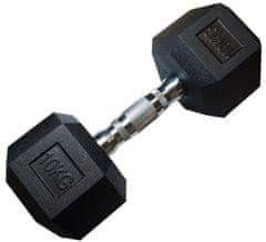Kubisport Enoročna šesterokotna hanta HEX 10 kg gumirana