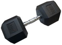Kubisport Enoročna šesterokotna hanta HEX 30 kg gumirana