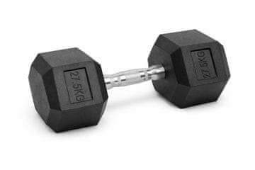 Kubisport Enoročna šesterokotna hanta HEX 27,5 kg gumirana
